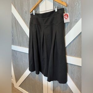 131. NWT Tanming Winter High Waist A-Line Pleated Wool Midi Skater Skirt